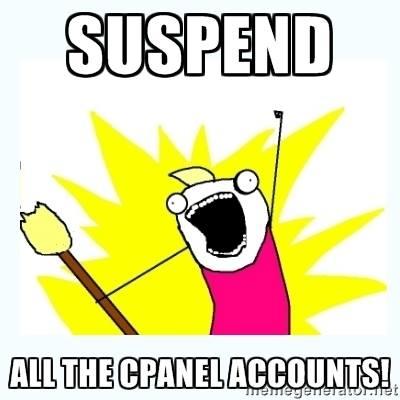 Suspend All The cPanel Accounts